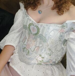 Light Blue Corset Size Sm / Md Princess Renaissance Fair Off Shoulder